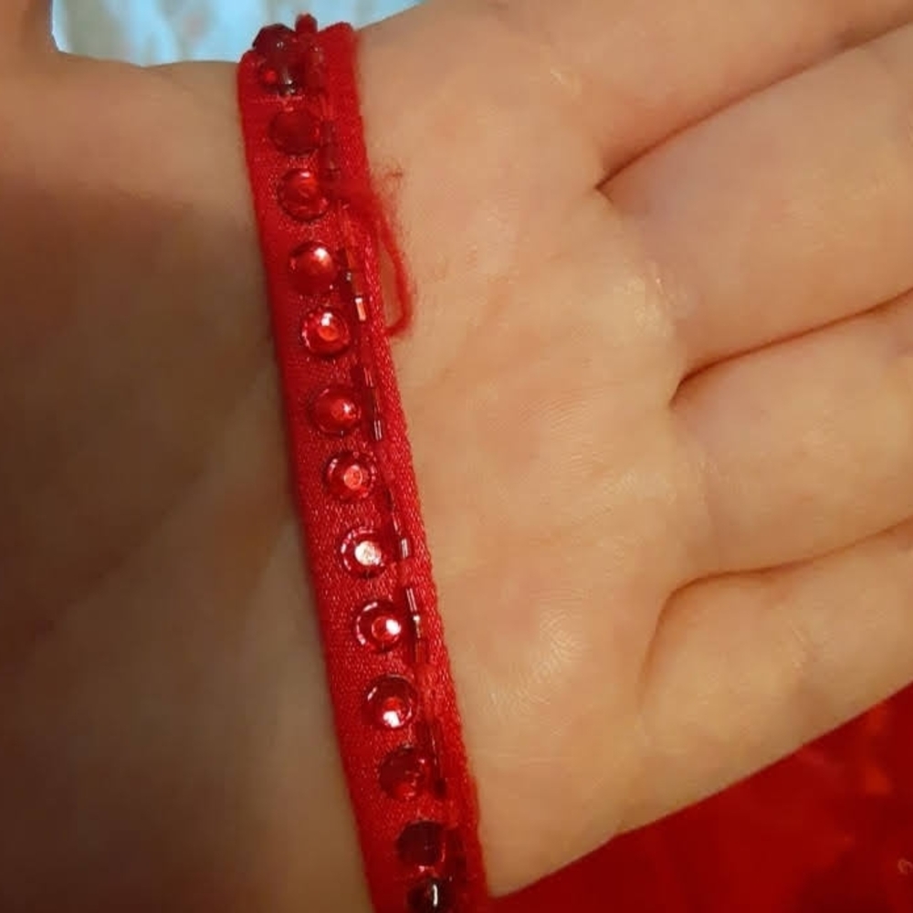 Red Rhinestone Embellished Dress - Picture 5 of 8